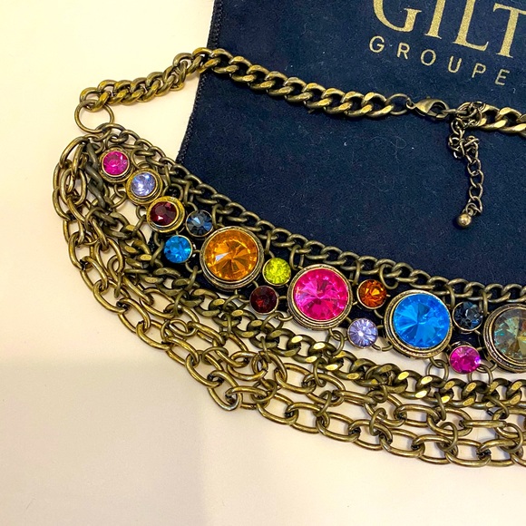 Multicolor stone collar necklace - Picture 5 of 5